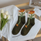Xianghui Small Flower Middle Tube Socks Ins Trendy Japanese Style Pure Cotton Lace