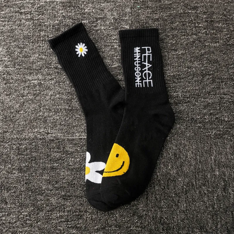 Xianghui Women's Socks Korea Funny Long Black Cool Socks