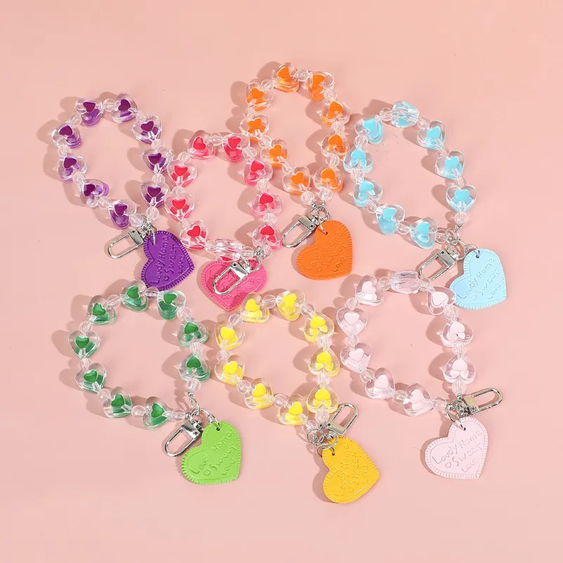 Xianghui Fashion Beautiful Love Bracelet Pendant Design Acrylic Keychain