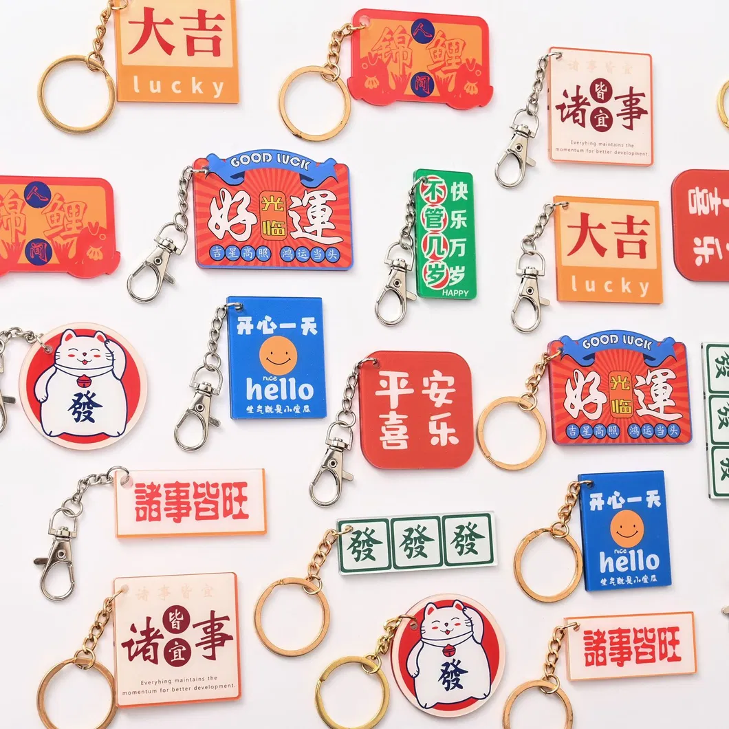 Xianghui Plastic Customize Acrylic Pendant Toy Keychain with Cell Phone, Coin Wallet