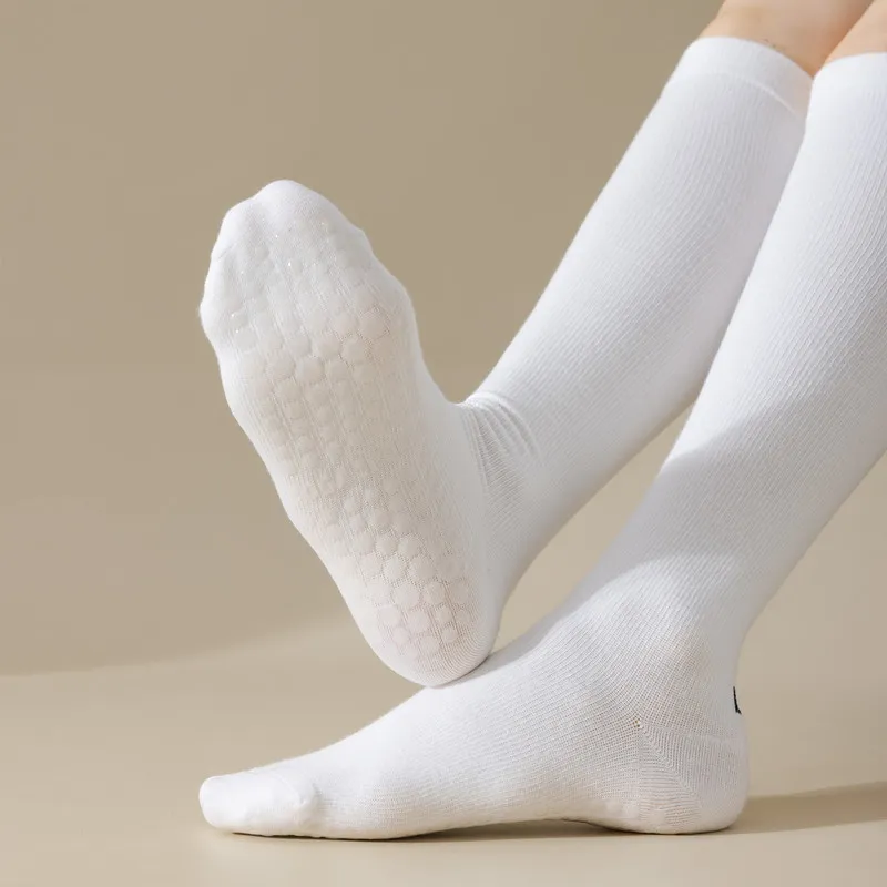Xianghui Sports Customized Training Cotton Legging Knee Non-Slip Knitting Wholesale Yoga Women Stocking Socks