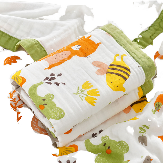 Newborn Swaddles Soft Baby Boy Girls 100% Cotton Blankets Bath Gauze Infant Wrap Sleepsack Stroller Cover Play Mat
