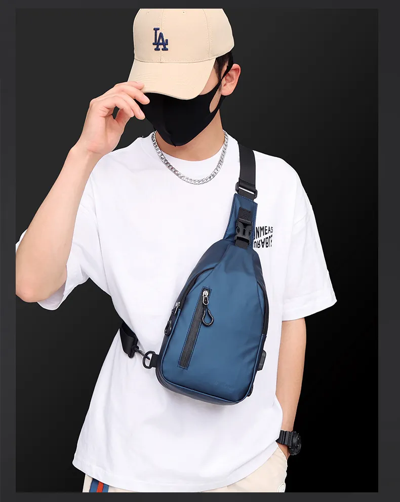 Wholesale Outdoor Large-Capacity Men's Chest Bag Fashion Simple Leisure Trend Shoulder Messenger Bag