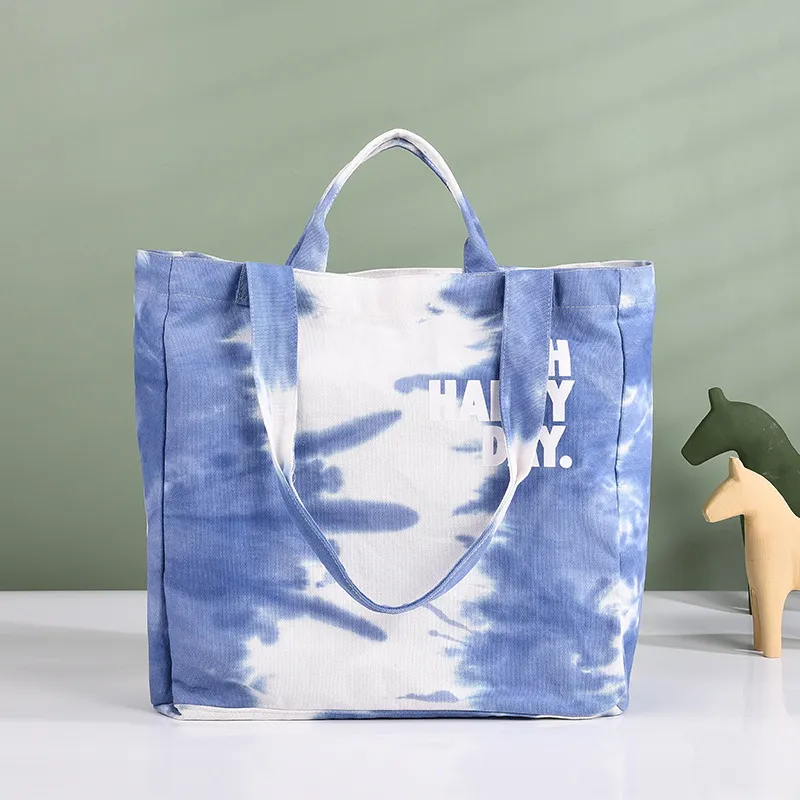 Xianghui Women's Tote Bag Canvas Tote Bag Cotton Shopping Mesh Bag with Logos