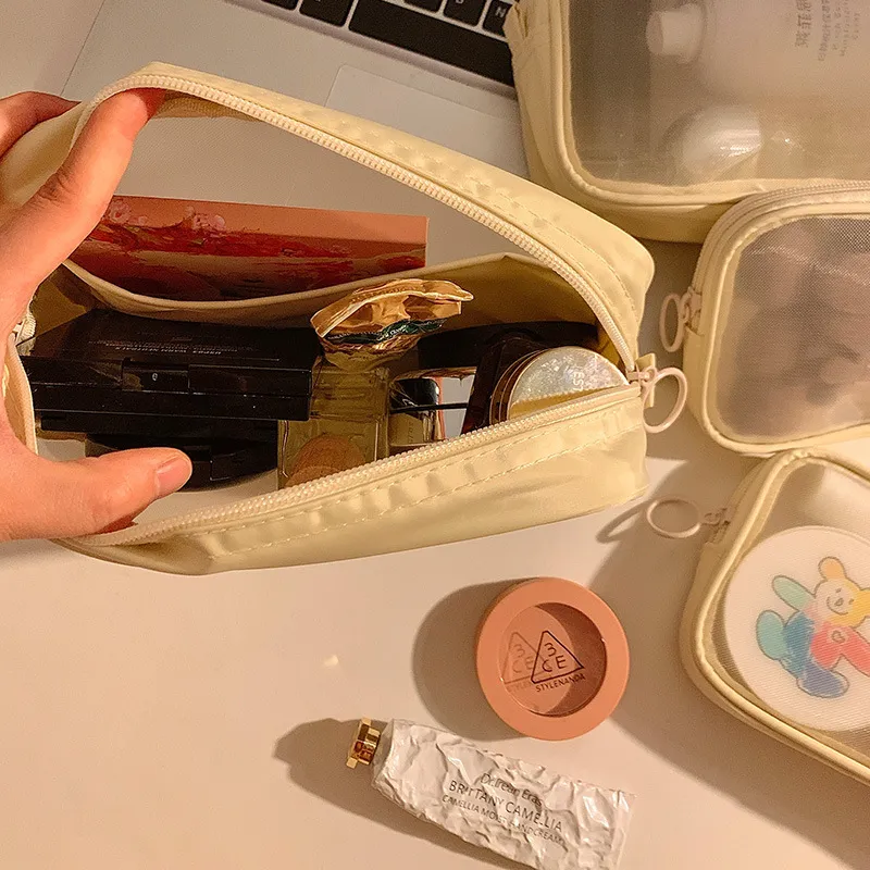 Xianghui Custom Makeup Bag Portable PU Leather Waterproof PVC Travel Make up Cosmetic Bag