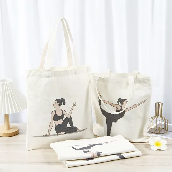 Xianghui Cheap Recyclable Cotton Fabric White Black Man Women's Tote Recycled Shopping Canvas Bag with Zipper