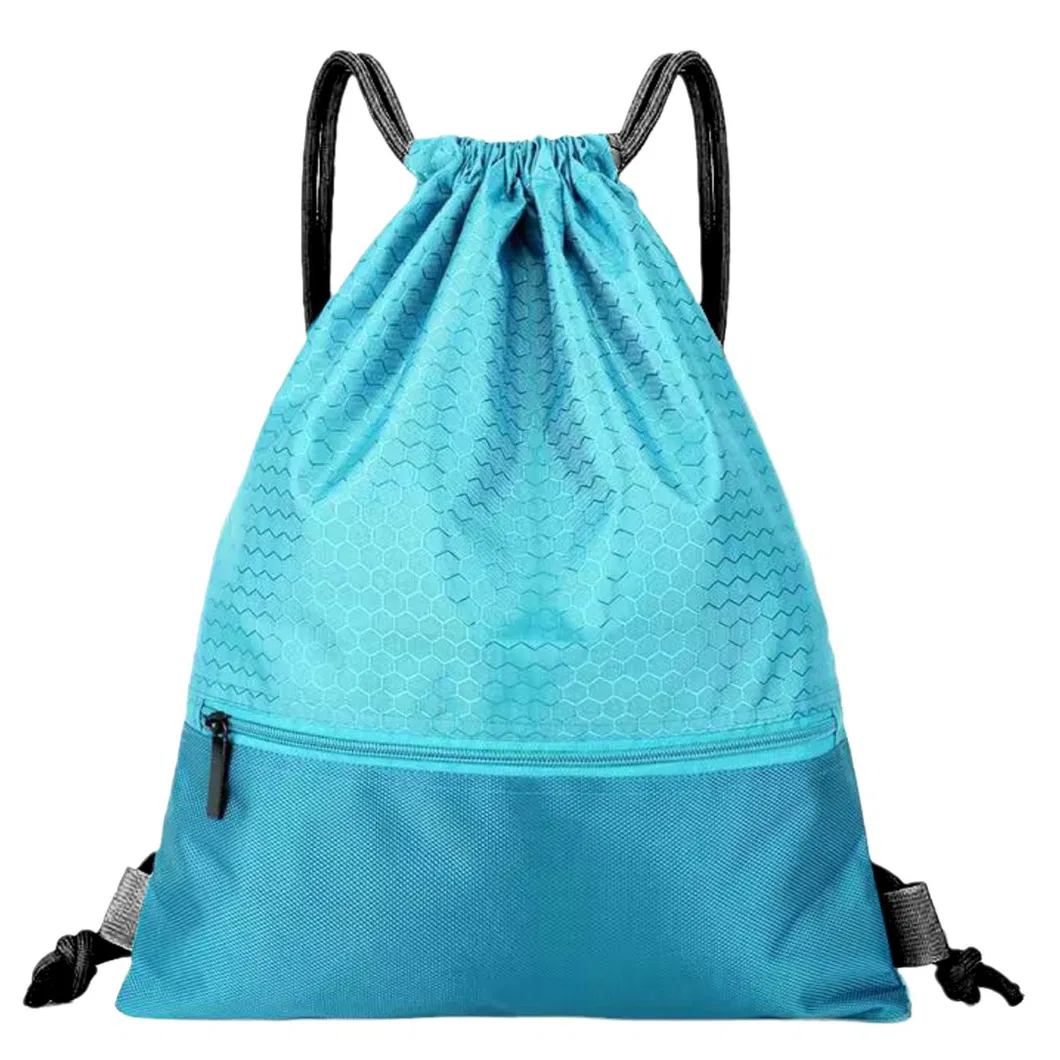 Xianghui Polyester Drawstring Bags Reflective Sports Gym Backpack Pull String Backpacks Bag