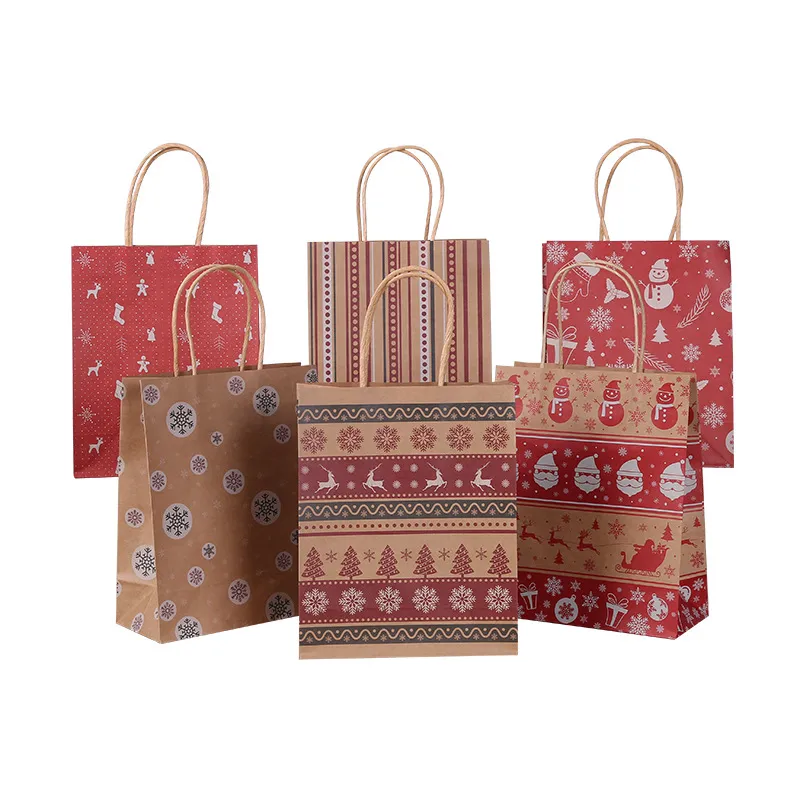 Xianghui Christmas Custom Christmas Eve Apple Wrapping Gift Tote Paper Bag