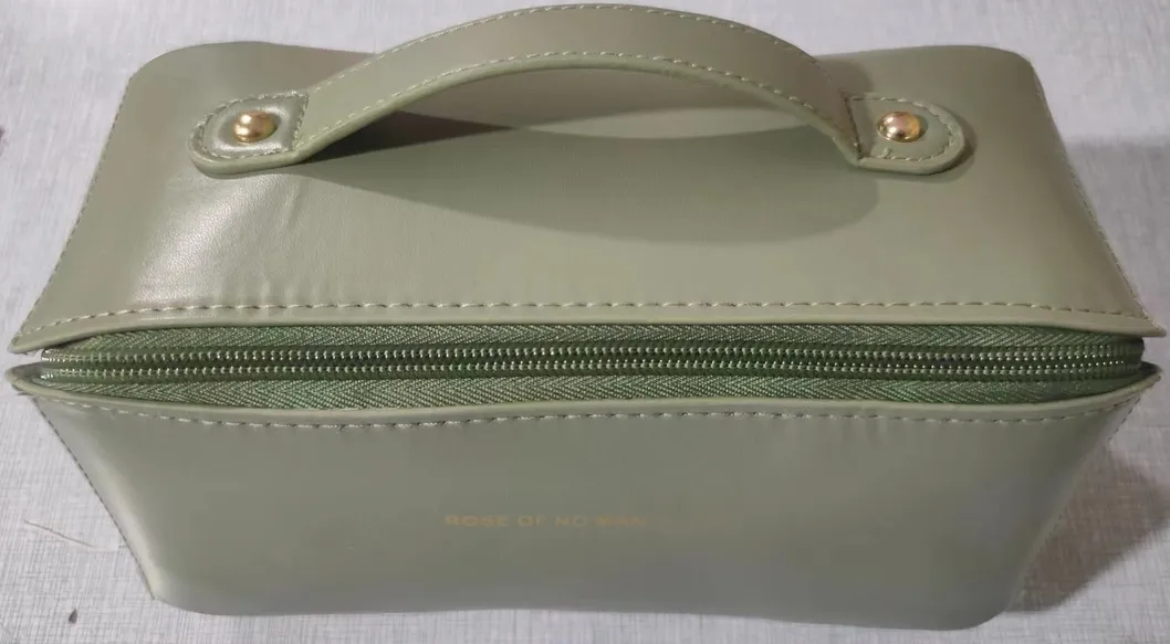 Xianghui Wholesale Custom Zipper Faux PU Leather Makeup Cosmetic Bag Pouch