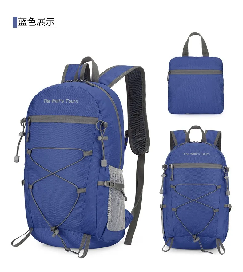 Xianghui Outdoor Sports Bag Foldable Backpack Waterproof Lightweight Hiking Bag Large Capacity Cycling Backpack