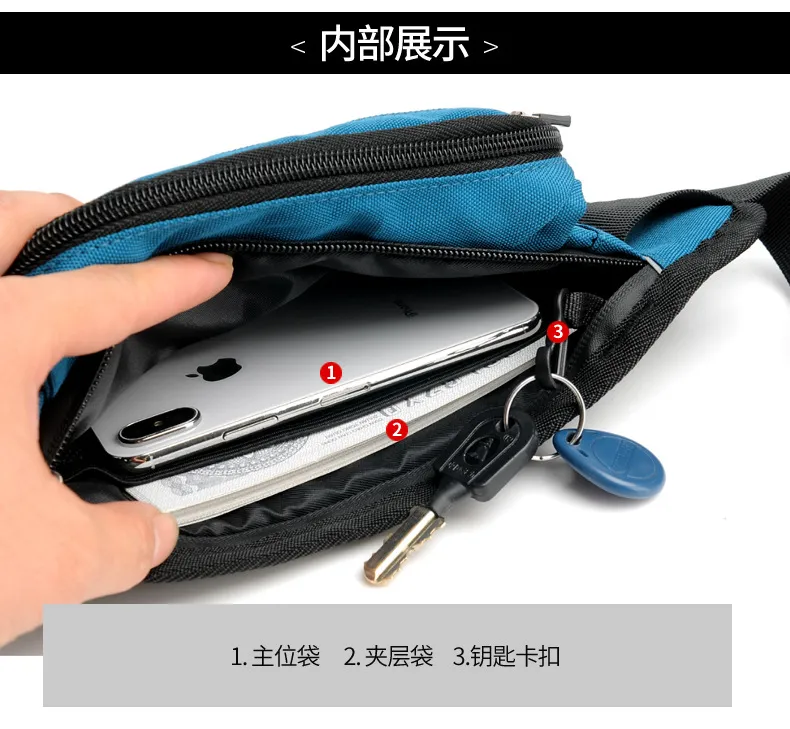 Multiple Pocket Custom Shape Fitness Buckles Ladies Private Label Brand Sports Fanny Pack Waist Money Bag