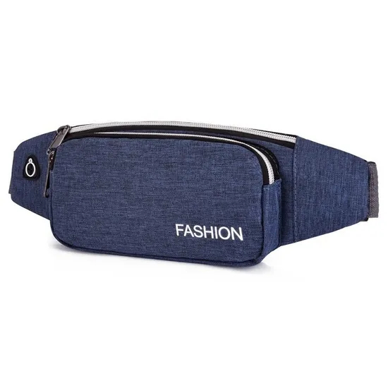 Lightweight Nylon Waist Pack Unisex Fashion Mini Belt Bag with Zipper Closure Waterproof Logo Pattern Bag Design for Travel
