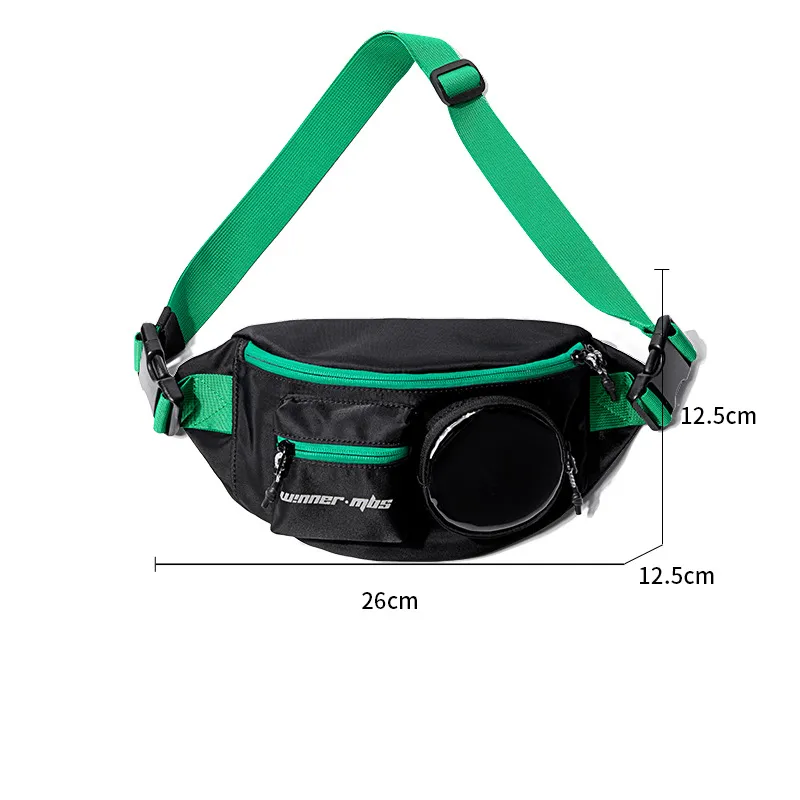 Wholesale Customized Unisex Polyester Waist Crossbody Bag Multifunctional Waterproof Zipper Closure Packable Design for Men