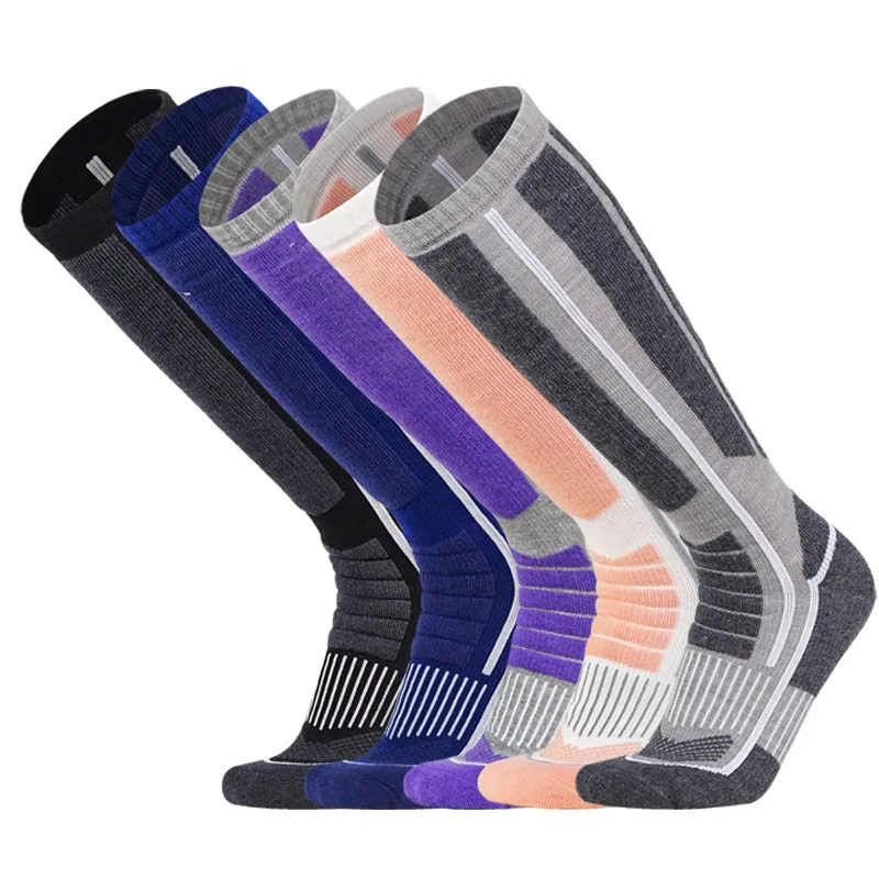 Xianghui Thick Quality Merinoi Wool Custom Ski Socks for Men and Women
