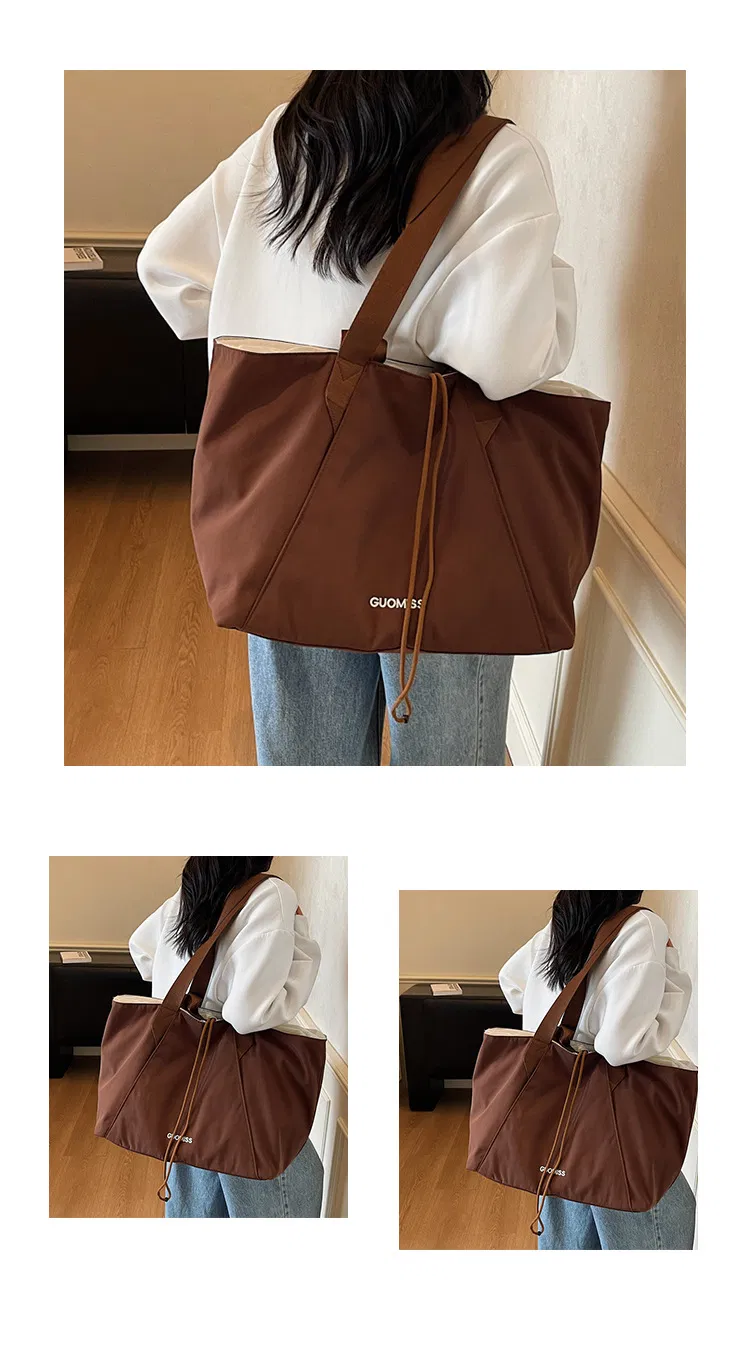 Xianghui Drawstring Simple Gym Training Bag Lightweight Breathable Handheld Travel Bag Women Korean Style Commute Versatile Yoga Sports Bag