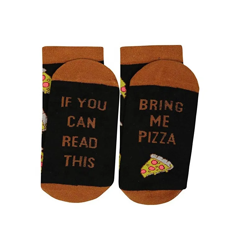 Xianghui Pizza Socks Wholesale Custom Colorful Jacquard Socks Fashion Design Dress Socks