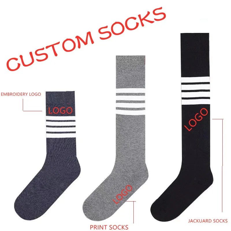 Xianghui High Quality Custom Design Embroidered Men Logo Custom Socks