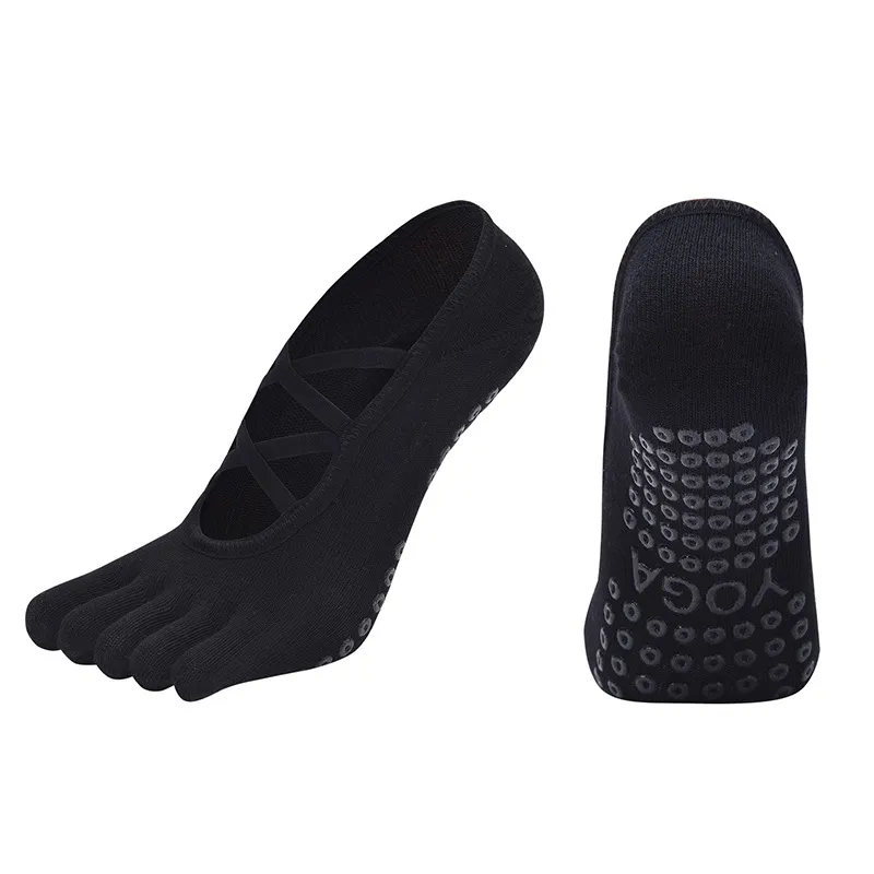 Xianghui Double Cross Strap Full Finger Half Finger Toe Yoga Socks