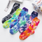 Xianghui Custom Funny Tube Cotton Crew Tie Dye Happy Socks for Unisex
