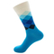 Xianghui Wholesale Custom Pattern Jacquard Tube Happy Combed Cotton Crew Socks