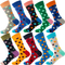 Xianghui Colorful Patterns Crew Women Happy Socks Unisex Cotton Funny Socks