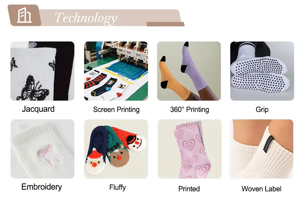 OEM Customised White Sokken Calcetines Sock-Stocking Custom Made Socks Fashion Logo Grip Socks Crew Happy Funny Sports Cotton Men Socks