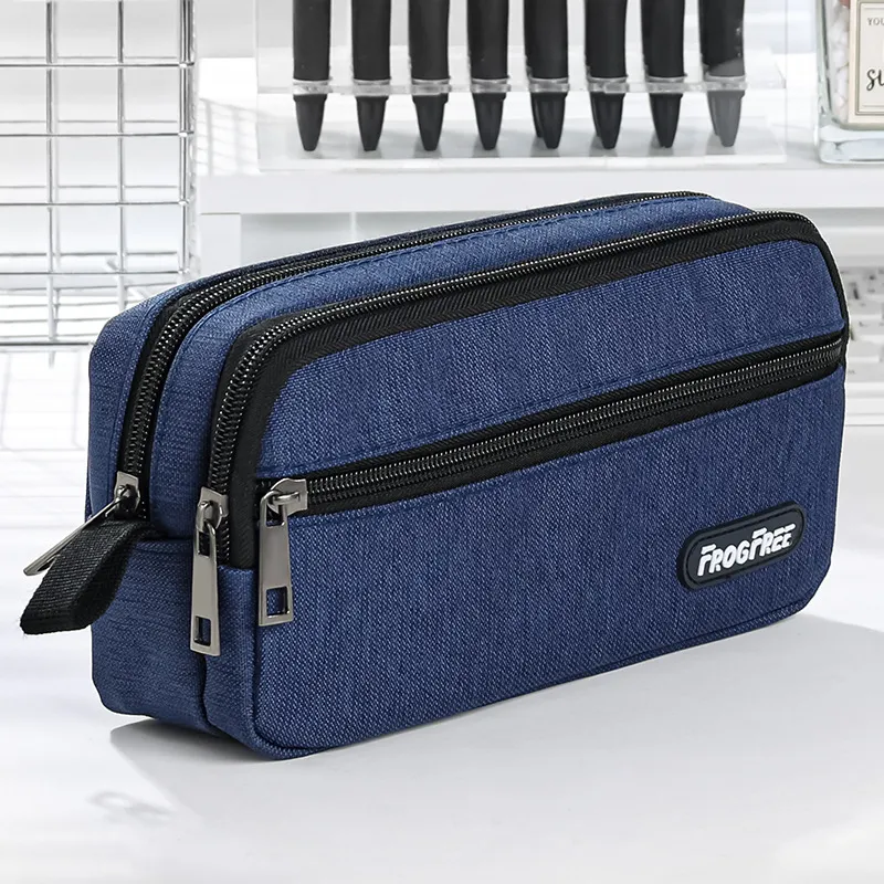 Customized Logo Wholesale Fashion Portable Pencil Case Small Student Oxford Pen Pencil Bag for School