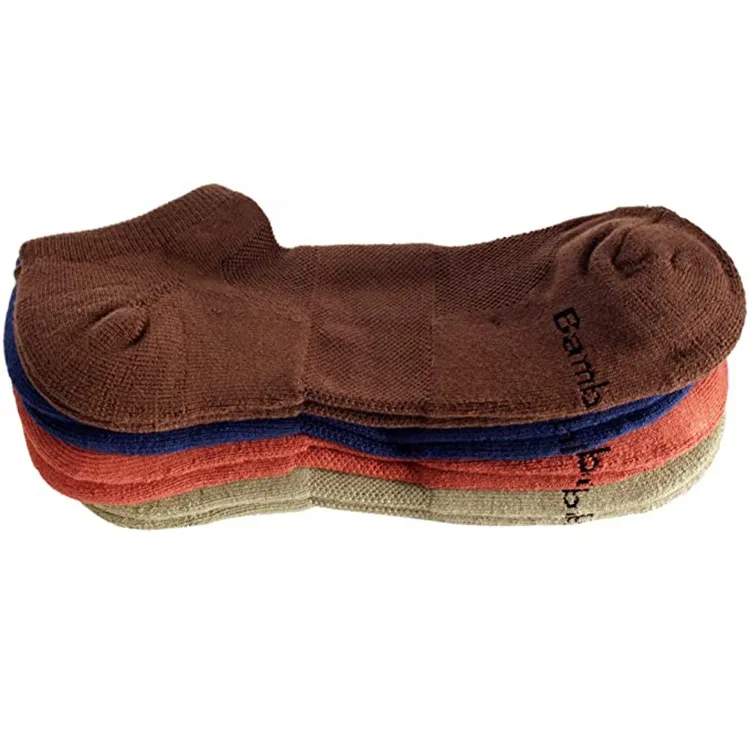Xianghui Men's Bamboo Fiber Colored Sports Superior Wicking Athletic Ankle Socks