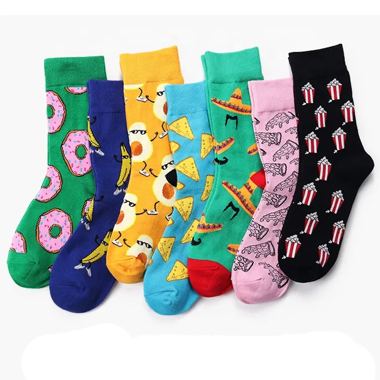 Xianghui Fashion Men Luxury Custom Logo Novelty Custom Socks Printing Men Tube Socks