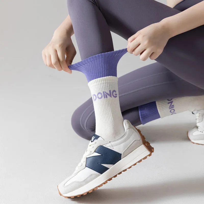 Xianghui Color Matching Cotton Indoor Fitness Pilates Professional Sport Yoga Socks