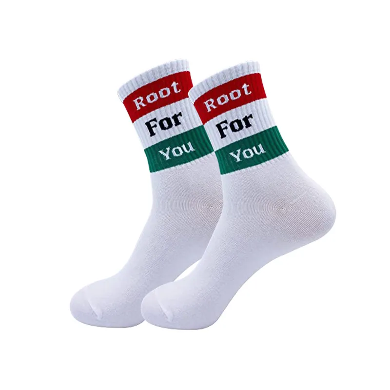 Xianghui Breathable Fashion Colorful Stripe Custom Logo Sport Socks for Adult