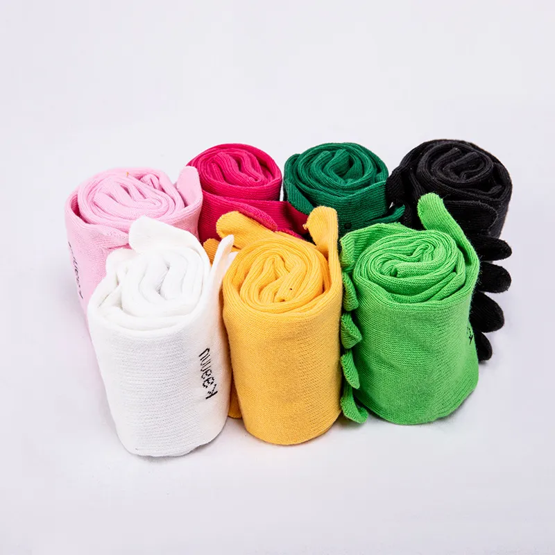 Xianghui Custom Print Logo Over The Calf Toe Five-Finger Sport Yoga Socks