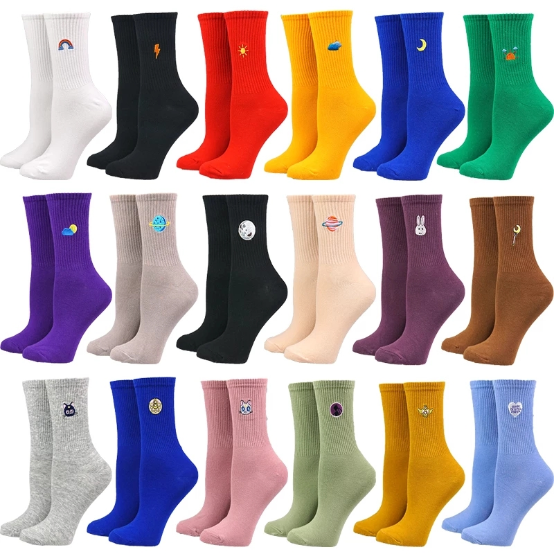 Xianghui Logo Custom Men Women Cotton Logo Tube Ankle Outdoor Happy Socks