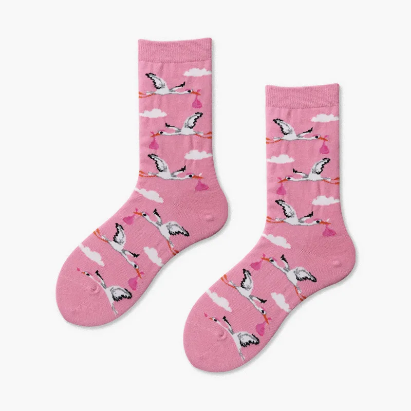 Xianghui Custom Funny Dress Jacquard Fashion Cotton Crew Socks
