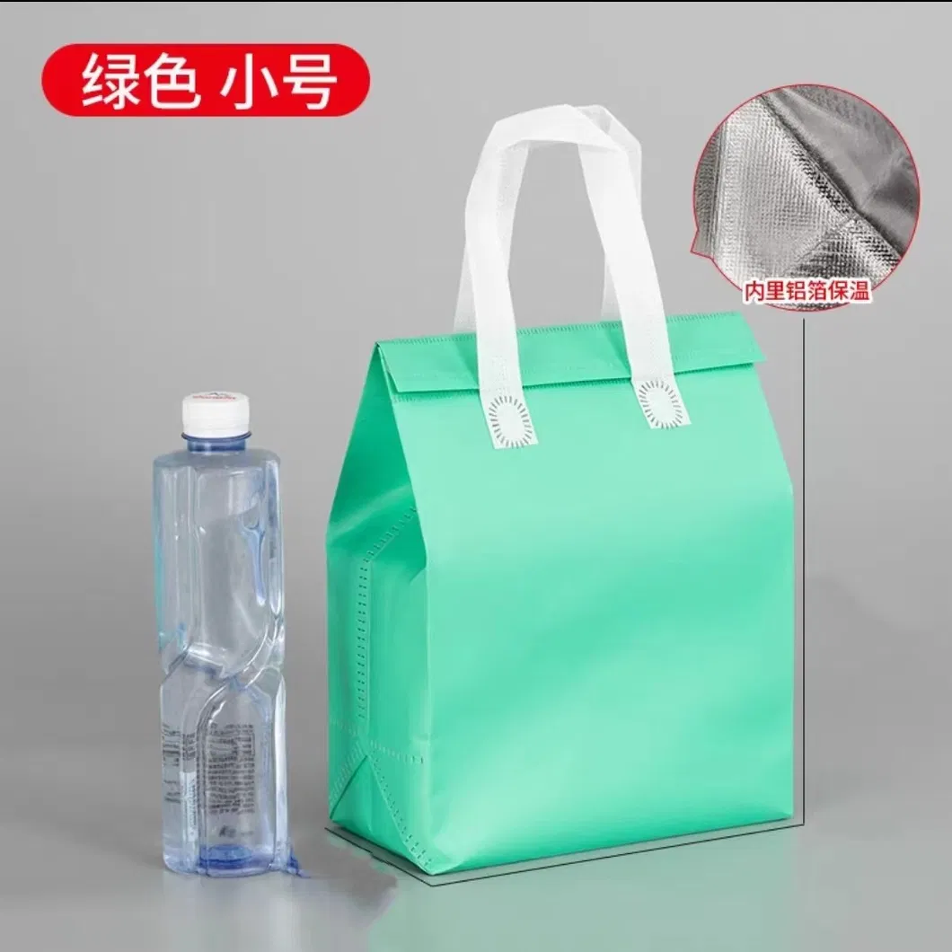 2024 Customize Non-Woven Reusable Shopping Bag Summer Cold Insulation Non-Woven Fabric Coating Waterproof and Oil Proof Bag
