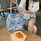 Xianghui New Tote Bag Large Capacity Western Style Floral Canvas Shoulder Bag Handheld