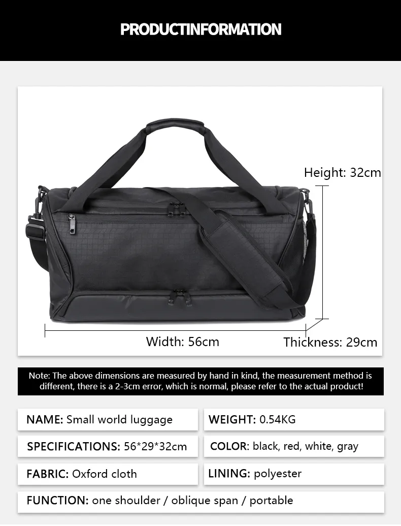 Xianghui Custom Logo Gym Bag Waterproof Travel Bags Sports Duffel Bag