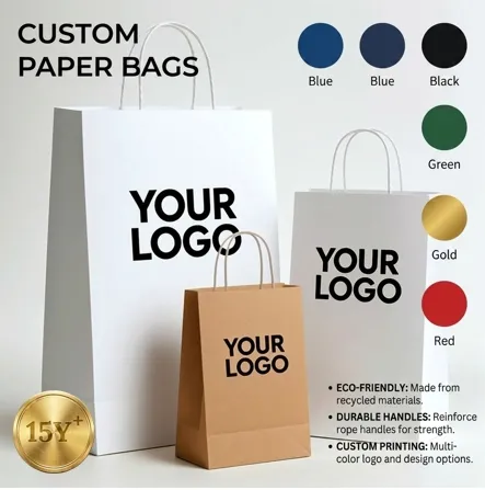 Xianghui Custom Black Frame Hand-Held Paper Gift Bags Boutique Garment Packaging