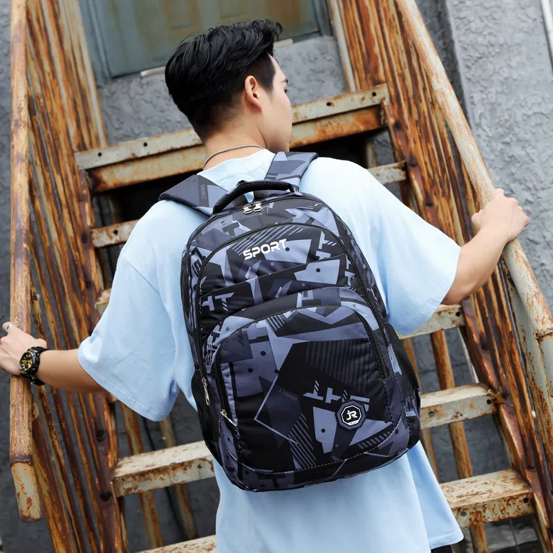 Fashion Joker Water-Splashing Men's Large-Capacity Computer Schoolbags Outdoor Travel Backpacks
