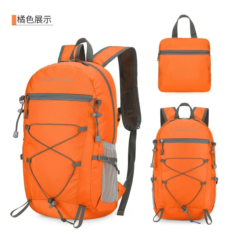 Xianghui Outdoor Sports Bag Foldable Backpack Waterproof Lightweight Hiking Bag Large Capacity Cycling Backpack