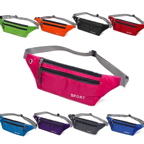 Custom Classic Waist Pack with Logo Nylon Waterproof Chest Bag Outdoor Sports Running Waist Pack Crossbody Unisexes Fanny Pack