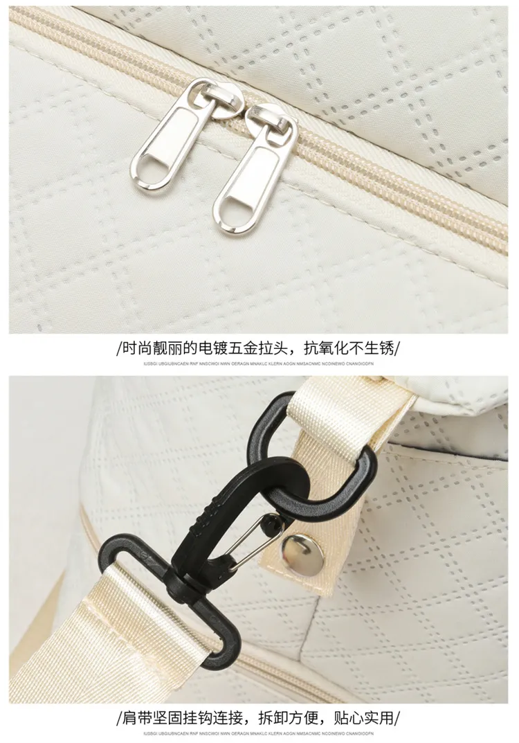 Xianghui Large Capacity Travel Bag Women Short Trip Convenient Luggage Bag Storage Wet Dry Separate Sports Gym Tote
