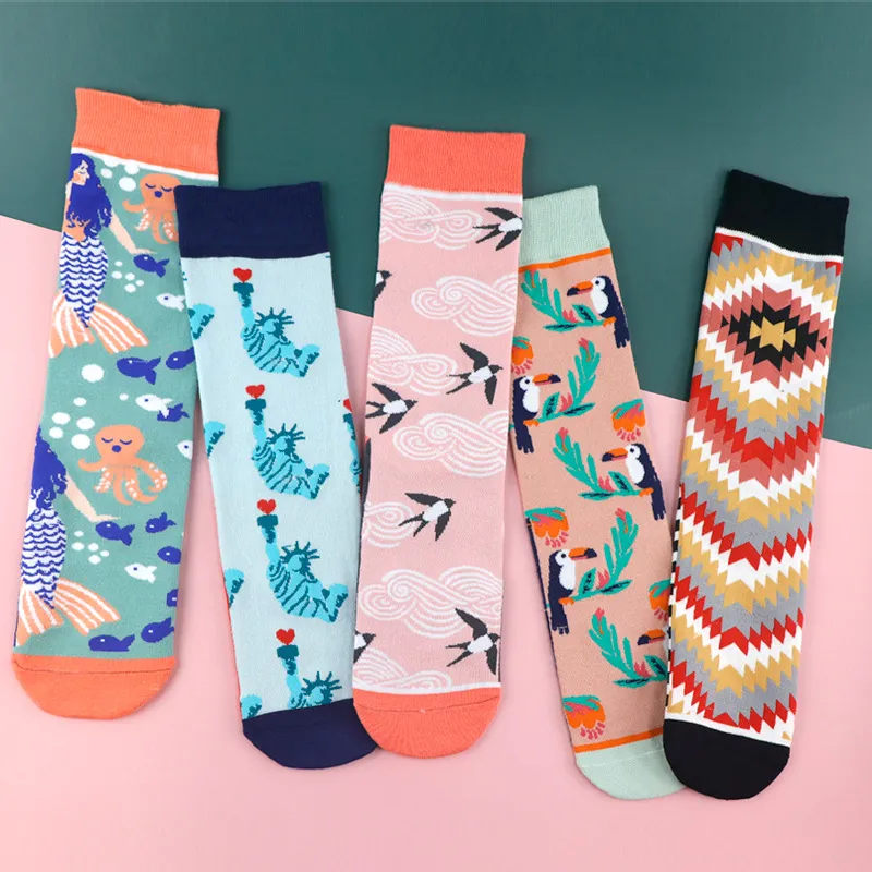 Xianghui Custom Fashion Cotton Women Slouch Socks Women's Stripe Socks