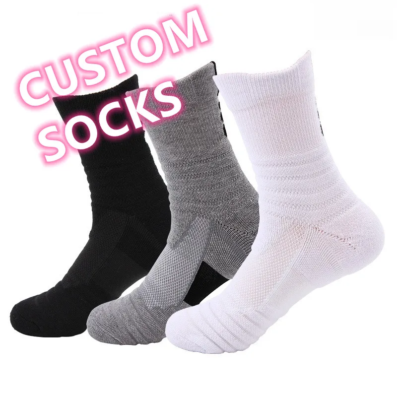 Xianghui High Quality Custom Design Embroidered Men Logo Custom Socks