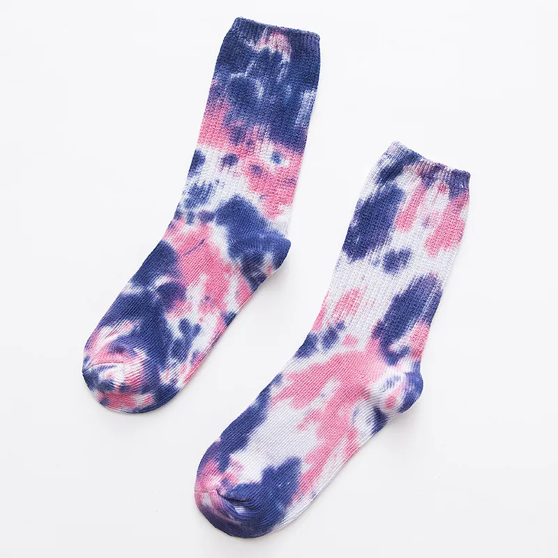 Xianghui Custom Funny Tube Cotton Crew Tie Dye Happy Socks for Unisex