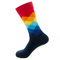 Xianghui Wholesale Custom Pattern Jacquard Tube Happy Combed Cotton Crew Socks