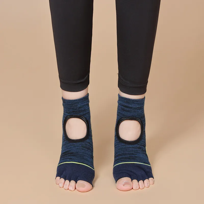 Xianghui Wholesale Cotton Elastic Breathable Non-Slip Yoga Toe Ankle Socks