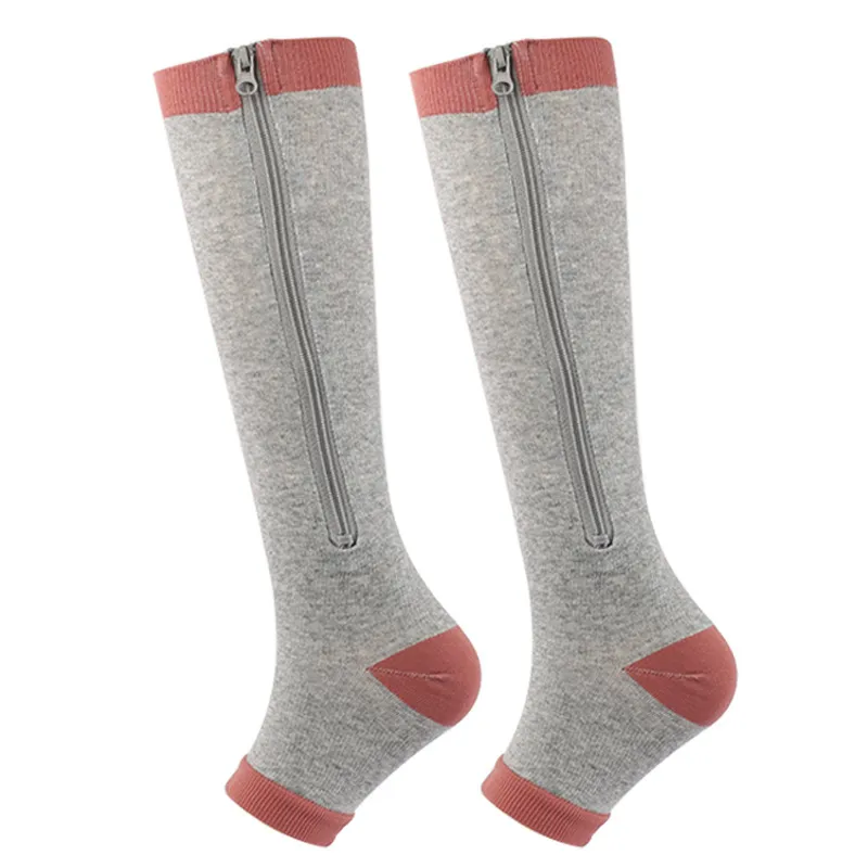 Xianghui Hot Sale Sport Type Breathable Skin and Compression Socks with Zipper