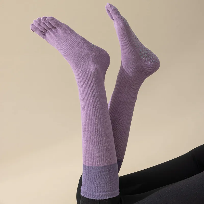 Xianghui Long Calf Pressure Professional Pilates Fitness Dance Toe Sport Yoga Socks