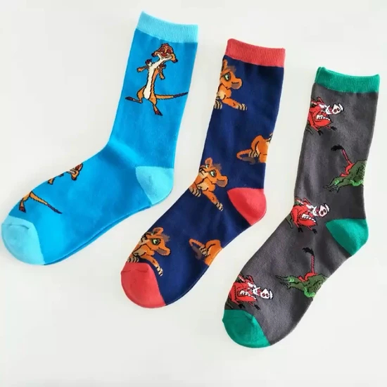 Xianghui Cartoon Cotton Couple Man Breathable Tube Women Fashion Socks